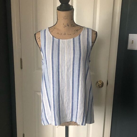 Two by Vince sleeveless blue & white strip… - Picture 1 of 5